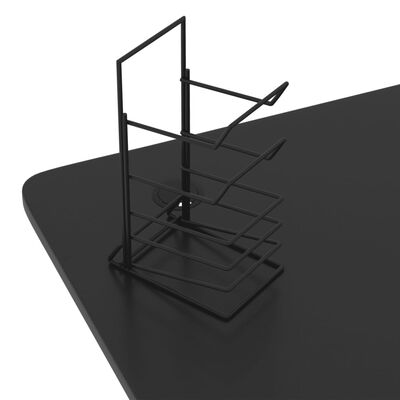 vidaXL Gaming miza z nogami Y-oblike črna in rdeča 110x60x75 cm