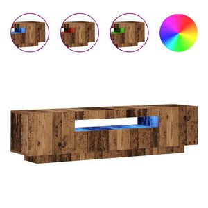 vidaXL TV omarica z LED starinski les 160x35x40 cm inženirski les