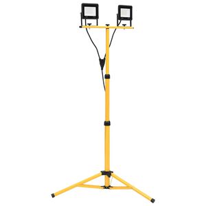 vidaXL LED reflektor s stojalom 2x50 W toplo bel