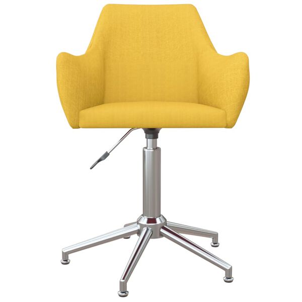 vidaXL Vrtljivi jedilni stoli 6 kosov rumeno blago