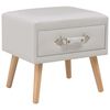 vidaXL Nočna omarica umetno usnje 40x35x40 cm bela
