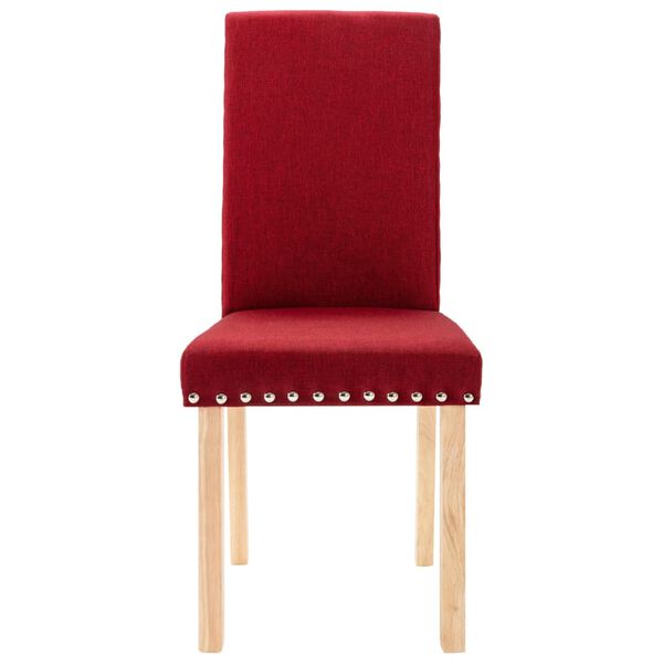 vidaXL Jedilni stoli 2 kosa vinsko rdeče blago