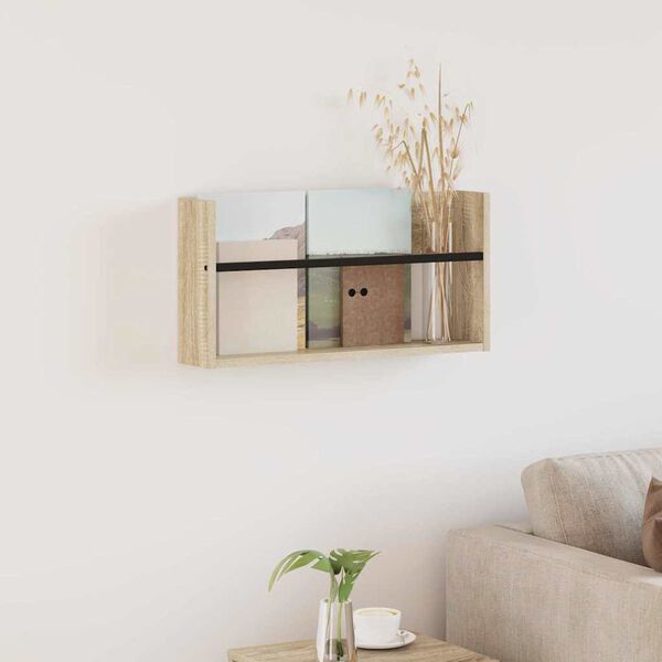 vidaXL Regal za revije Sonoma hrast 60 x 12 x 30 cm Konstruiran les