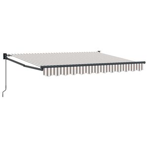 vidaXL Vlečna tenda Svetlo siva in bela. 3,5 x 2,5 m
