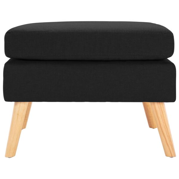 vidaXL Stolček za noge črno blago