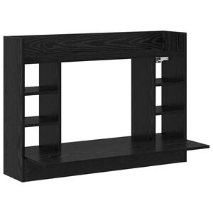vidaXL Stenska miza Črni hrast 105 x 48 x 75 cm Inženirski les