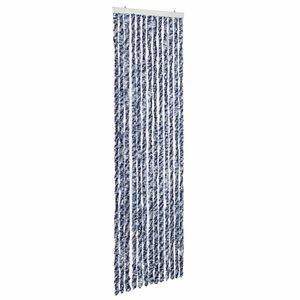 vidaXL Zavesa proti mrčesu modra in bela 56x200 cm &scaron;enilja
