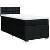 vidaXL Box spring postelja z vzmetnico črna 80x200 cm blago