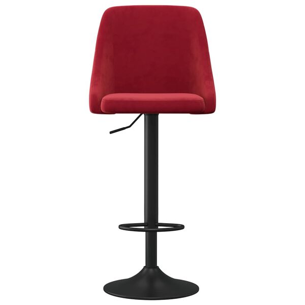 vidaXL Barski stolčki 2 kosa vinsko rdeč žamet
