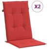 vidaXL Blazine za vrtne stole 2 kosa rdeče 120x50x3 cm blago