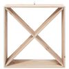vidaXL Stojalo za vino 2 pcs Naravna 62 x 25 x 62 cm
