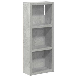vidaXL Kopalna stenska omarica s polico Beton Siva 20 x 10 x 50 cm