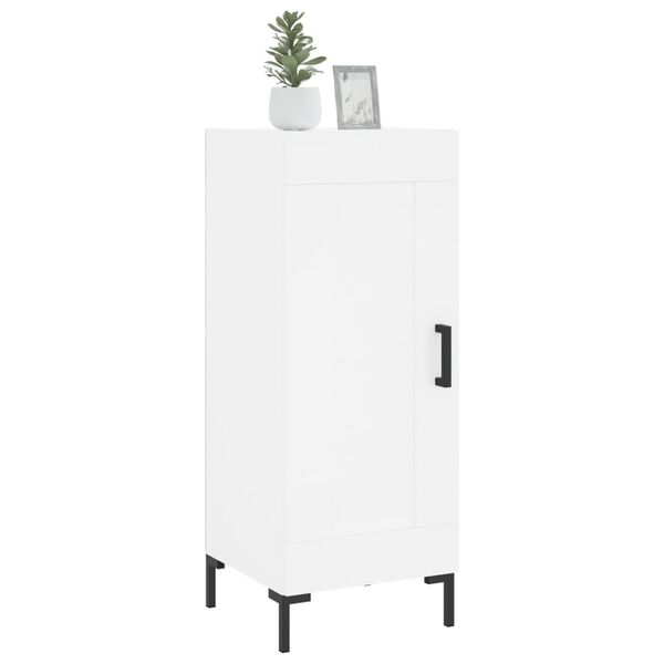 vidaXL Komoda bela 34,5x34x90 cm inženirski les