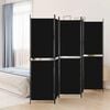 vidaXL Paravan 5-delni 250x200 cm črno blago