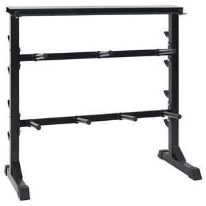 vidaXL Stojalo za dumbell Črna 99 x 45 x 95,5 cm Pra&scaron;no lakirano jeklo