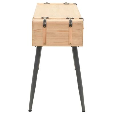 vidaXL Konzolna mizica iz trdnega lesa jelke 115x40,5x76 cm