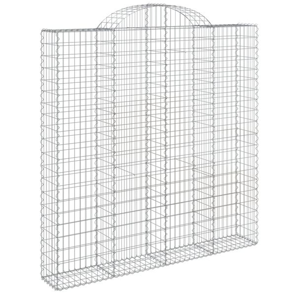 vidaXL Obokane gabion ko&scaron;are 4 kosa 200x30x200/220 cm pocinkano železo