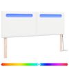 vidaXL LED glava postelje Bela 144 cm Umjetno usnje