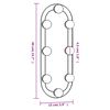 vidaXL Stensko ogledalo z LED lučmi 15x40 cm stekleno ovalno