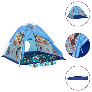 vidaXL Otro&scaron;ki &scaron;otor za igranje z 250 žogicami moder 120x120x90 cm