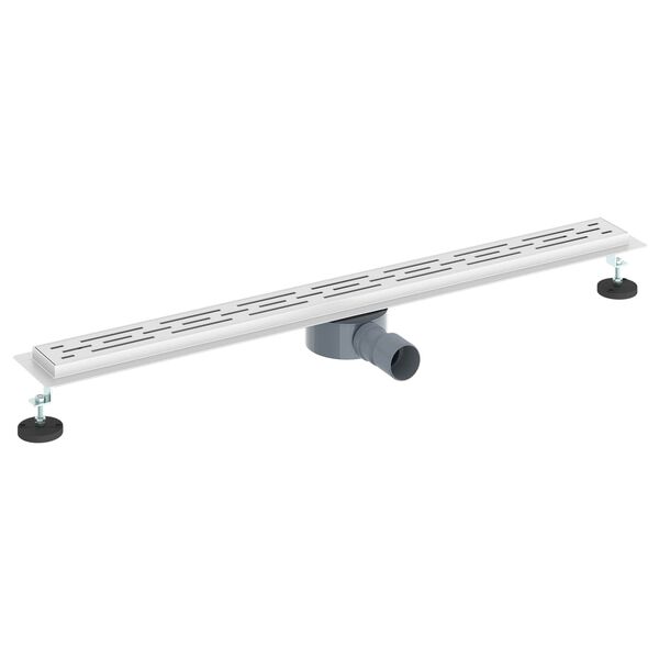 vidaXL Tu&scaron; odtok Stekleni pokrov s 360&deg; sifonom srebrna 90 cm