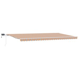 vidaXL Vlečna tenda večbarvno 600 &times; 300 cm Tkanina in aluminij