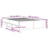 vidaXL Posteljni okvir brez vzmetnice hrast 140x200 cm inženirski les