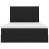 vidaXL Postelja z dodatnim prostorom za shranjevanje in vzmetnico Črna