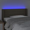 vidaXL LED posteljno vzglavje taupe 93x16x78/88 cm blago