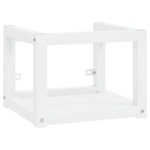 vidaXL Stenski kopalni&scaron;ki regal bel 40x38x31 cm železo