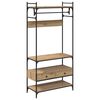 vidaXL Garderobna omara s predalom artisan hrast 89 x 39 x 184,5 cm
