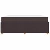 vidaXL Posteljni okvir z vzmetnico Temno rjava 180 x 200 cm blago