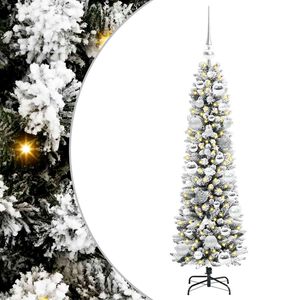 vidaXL Umestno božično drevo Bela 120 cm PVC, kovina in plastika