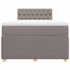 vidaXL Box spring postelja z vzmetnico taupe 120x200 cm blago