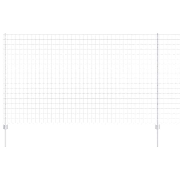 vidaXL Ograja in Stolp srebrna 1,4 x 10 m Jeklo