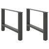vidaXL Noge za klubsko mizico antracitne barve 2 kosa 70 x (42-43) cm jeklo