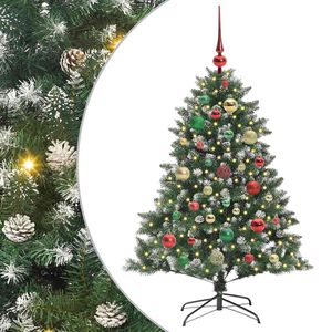 vidaXL Umestno božično drevo Zelena 120 cm PVC, plastika in jeklo