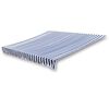 140011 vidaXL Awning Top Sunshade Canvas Navy Blue and White 6x3 m