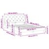 vidaXL Posteljni okvir brez vzmetnice moder 140x200 cm žamet