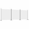 vidaXL Paravan 3-delni bel 525x180 cm blago