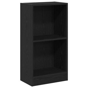 vidaXL Knjižna omara črna hrast 40x24x76 cm inženirski les