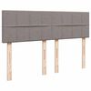 vidaXL Box spring postelja z vzmetnico taupe 140x190 cm blago