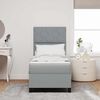 vidaXL Postelja z vzmetnico z vzmetnico Svetlo siva 80 x 200 cm blago