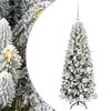vidaXL Umestno božično drevo Bela 120 cm PVC, plastika, jeklo in PE