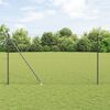 vidaXL Ograja s stebrom Siva 1,6 x 10 m Jeklo in PVC