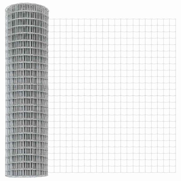 vidaXL Evropska ograja srebrna 1.4 x 10 m