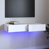 vidaXL TV omarica z LED lučkami bela 90x35x15,5 cm