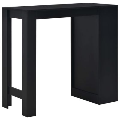 vidaXL Barska miza s polico 110x50x103 cm črna