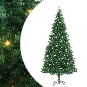 vidaXL Umestno božično drevo Zelena 300 cm PVC, kovina in plastika
