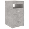 vidaXL Omarica s predali betonsko siva 40x50x76 cm konstruiran les